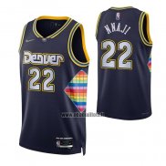 Maillot Denver Nuggets Zeke Nnaji NO 22 Ville 2021-22 Bleu