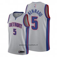 Maillot Detroit Pistons Luke Kennard No 5 Statement Gris