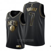 Maillot Golden Edition Brooklyn Nets Kevin Durant No 7 Noir
