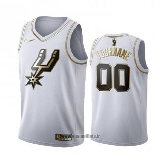 Maillot Golden Edition San Antonio Spurs Personnalise Blanc