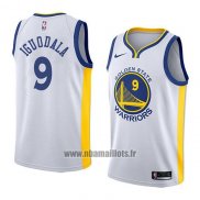 Maillot Golden State Warriors Andre Iguodala No 9 Association 2018 Blanc