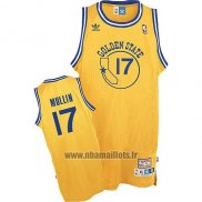 Maillot Golden State Warriors Chris Mullin No 17 Retro Jaune