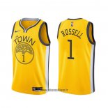 Maillot Golden State Warriors D'angelo Russell NO 1 Earned Jaune