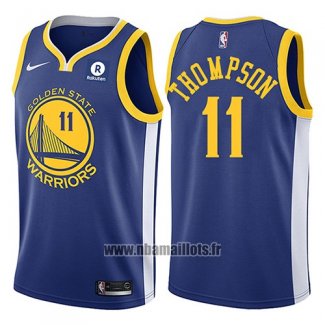 Maillot Golden State Warriors Klay Thompson No 11 2017-18 Bleu