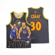 Maillot Golden State Warriors Stephen Curry NO 30 Mitchell & Ness MVP Noir