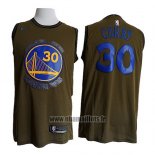 Maillot Golden State Warriors Stephen Curry No 30 Nike Vert