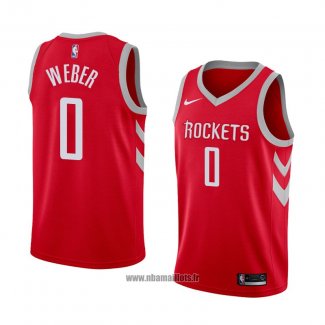 Maillot Houston Rockets Briante Weber No 0 Icon 2018 Rouge