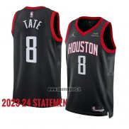 Maillot Houston Rockets Jae'sean Tate NO 8 Statement 2023-24 Noir