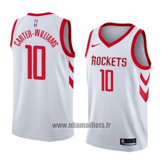 Maillot Houston Rockets Michael Carter-williams No 10 Association 2018 Blanc