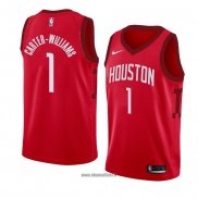 Maillot Houston Rockets Michael Carter Williams No 1 Earned 2018-19 Rouge