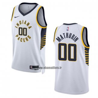 Maillot Indiana Pacers Bennedict Mathurin NO 00 Association 2022-23 Blanc