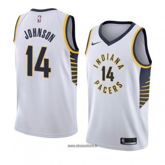 Maillot Indiana Pacers Omari Johnson No 14 Association 2018 Blanc