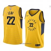 Maillot Indiana Pacers Tj Leaf No 22 Statement 2018 Jaune