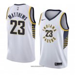 Maillot Indiana Pacers Wesley Matthews No 23 Association 2018 Blanc