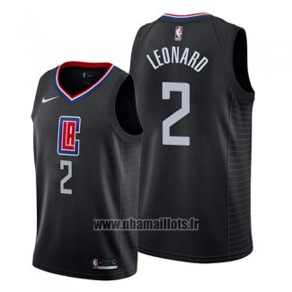 Maillot Los Angeles Clippers Kawhi Leonard No 2 Statement 2019 Noir