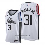 Maillot Los Angeles Clippers Marcus Morris Sr. No 31 Classic 2019-20 Blanc