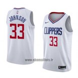 Maillot Los Angeles Clippers Wesley Johnson No 33 Association 2018 Blanc