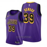 Maillot Los Angeles Lakers Dwight Howard No 39 Ville Volet