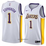 Maillot Los Angeles Lakers Lance Stephenson No 1 Association 2018 Blanc