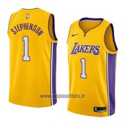 Maillot Los Angeles Lakers Lance Stephenson No 1 Icon 2018 Jaune