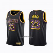Maillot Los Angeles Lakers Lebron James No 23 Earned 2020-21 Noir