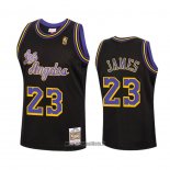 Maillot Los Angeles Lakers Lebron James No 23 Reload Hardwood Classics 2020 Noir