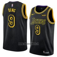 Maillot Los Angeles Lakers Luol Deng No 9 Ville 2018 Noir