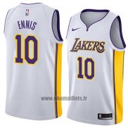 Maillot Los Angeles Lakers Tyler Ennis No 10 Association 2018 Blanc