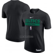 Maillot Manche Courte Boston Celtics Practice Performance 2022-23 Noir