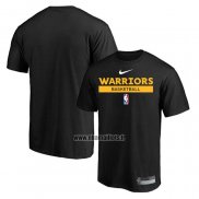 Maillot Manche Courte Golden State Warriors Practice Performance 2022-23 Noir