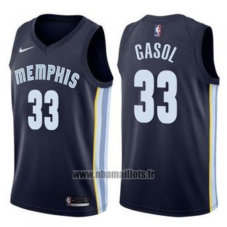 Maillot Memphis Grizzlies Marc Gasol No 33 Icon 2017-18 Bleu