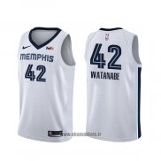 Maillot Memphis Grizzlies Yuta Watanabe NO 42 Association Blanc