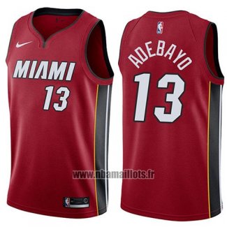 Maillot Miami Heat Bam Adebayo No 13 Statement 2017-18 Rouge