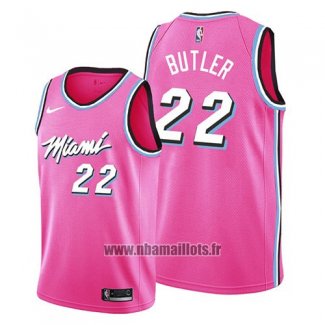 Maillot Miami Heat Jimmy Butler No 22 Earned 2019 Rosa