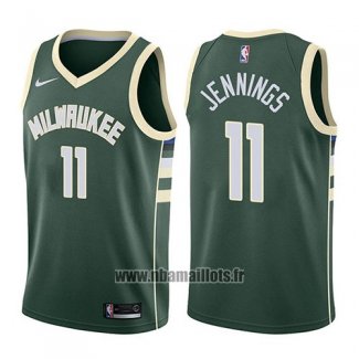 Maillot Milwaukee Bucks Brandon Jennings No 11 Icon 2017-18 Vert