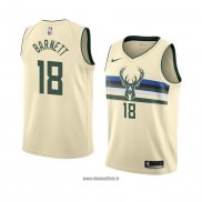 Maillot Milwaukee Bucks Jordan Barnett No 18 Ville 2018 Crema