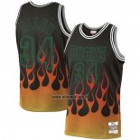 Maillot Milwaukee Bucks Ray Allen Flames No 34 Noir