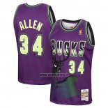 Maillot Milwaukee Bucks Ray Allen NO 34 Mitchell & Ness 1996-97 Volet