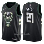 Maillot Milwaukee Bucks Tony Snell No 21 Statement 2017-18 Noir