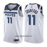 Maillot Minnesota Timberwolves Jamal Murray No 11 Crawford Association 2017-18 Blanc