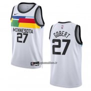 Maillot Minnesota Timberwolves Rudy Gobert NO 27 Ville 2022-23 Blanc