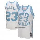 Maillot NCAA North Carolina Tar Heels Michael Jordan NO 23 Mitchell & Ness 1983-84 Blanc