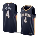 Maillot New Orleans Pelicans Charles Cooke No 4 Icon 2018 Bleu