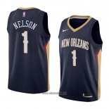 Maillot New Orleans Pelicans Jameer Nelson No 1 Icon 2018 Bleu