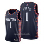 Maillot New York Knicks Bobby Portis No 1 Ville 2019 Bleu