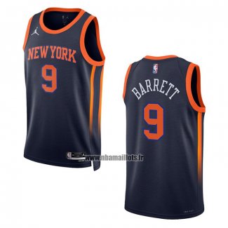 Maillot New York Knicks Rj Barrett NO 9 Statement 2022-23 Noir