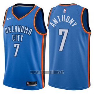 Maillot Oklahoma City Thunder Carmelo Anthony No 7 2017-18 Bleu
