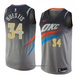 Maillot Oklahoma City Thunder Josh Huestis No 34 Ville 2018 Gris