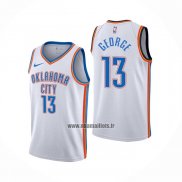 Maillot Oklahoma City Thunder Paul George NO 13 Association Blanc