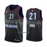 Maillot Philadelphia 76ers Joel Embiid No 21 Ville 2020-21 Noir